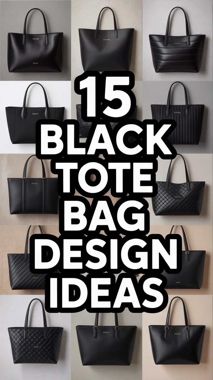 👜 15 Black Tote Bag Design Ideas