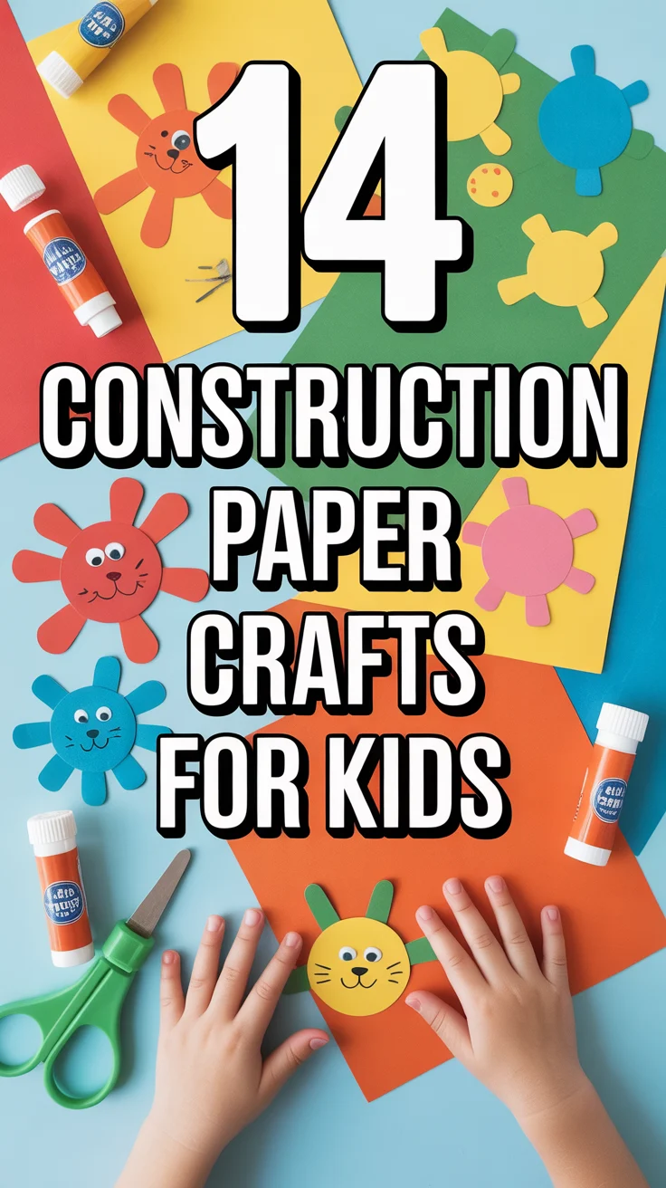 🧩 14 Construction Paper Crafts For Kids