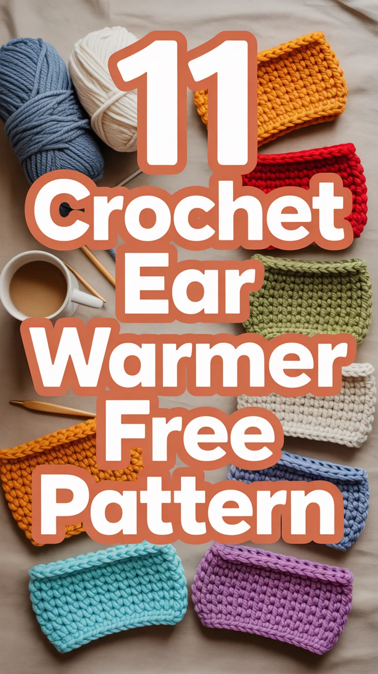 🧶 11 Crochet Ear Warmer Free Pattern