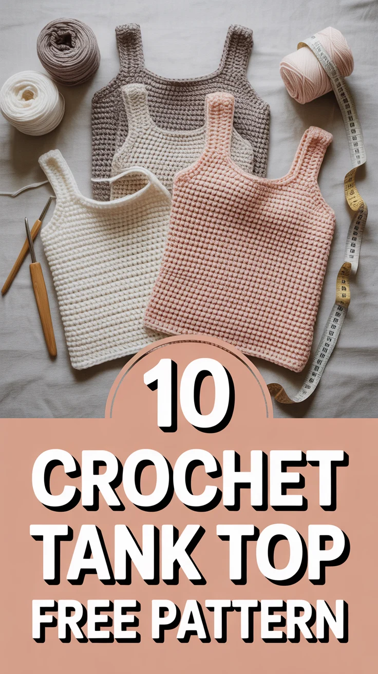 🧶 10 Crochet Tank Top Free Pattern