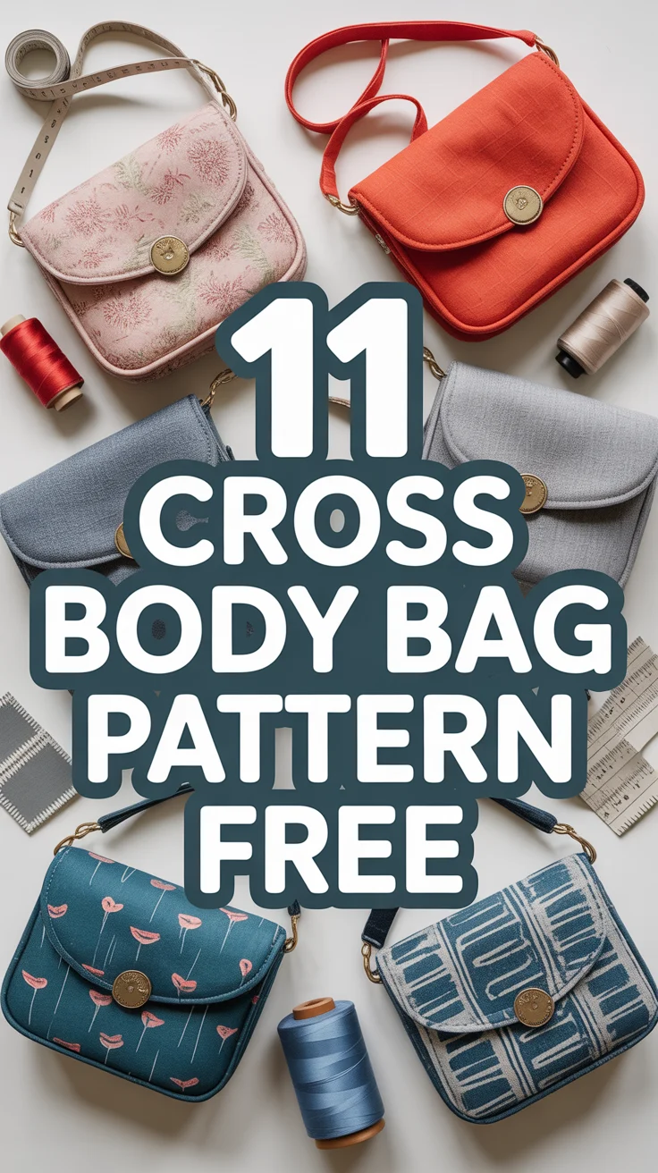 🧵 11 Cross Body Bag Pattern Free