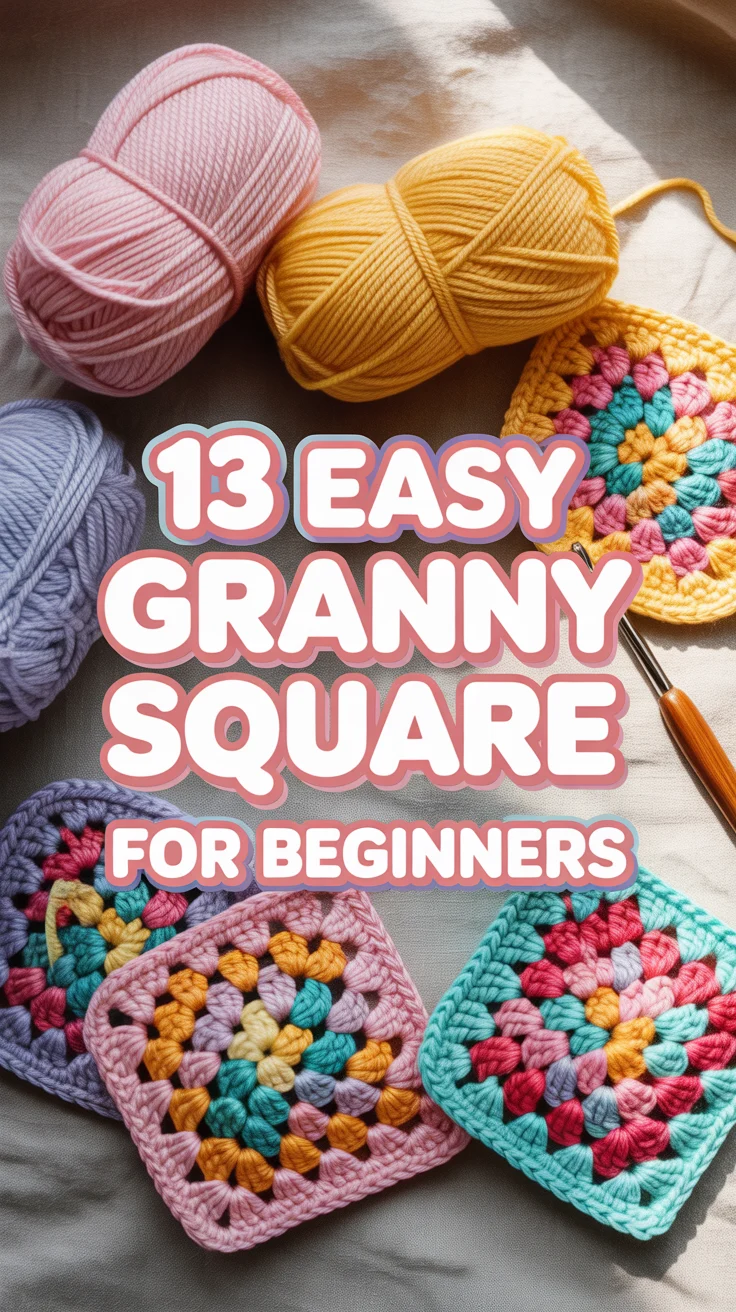 🧶 13 Easy Granny Square For Beginners