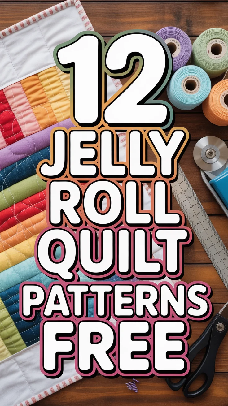 🧵 12 Jelly Roll Quilt Patterns Free