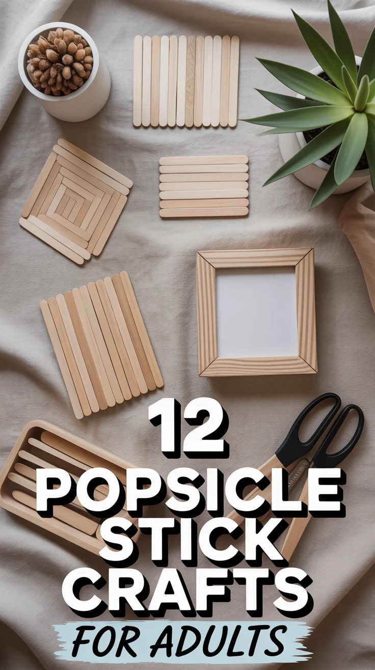 🧊 12 Popsicle Stick Crafts For Adults