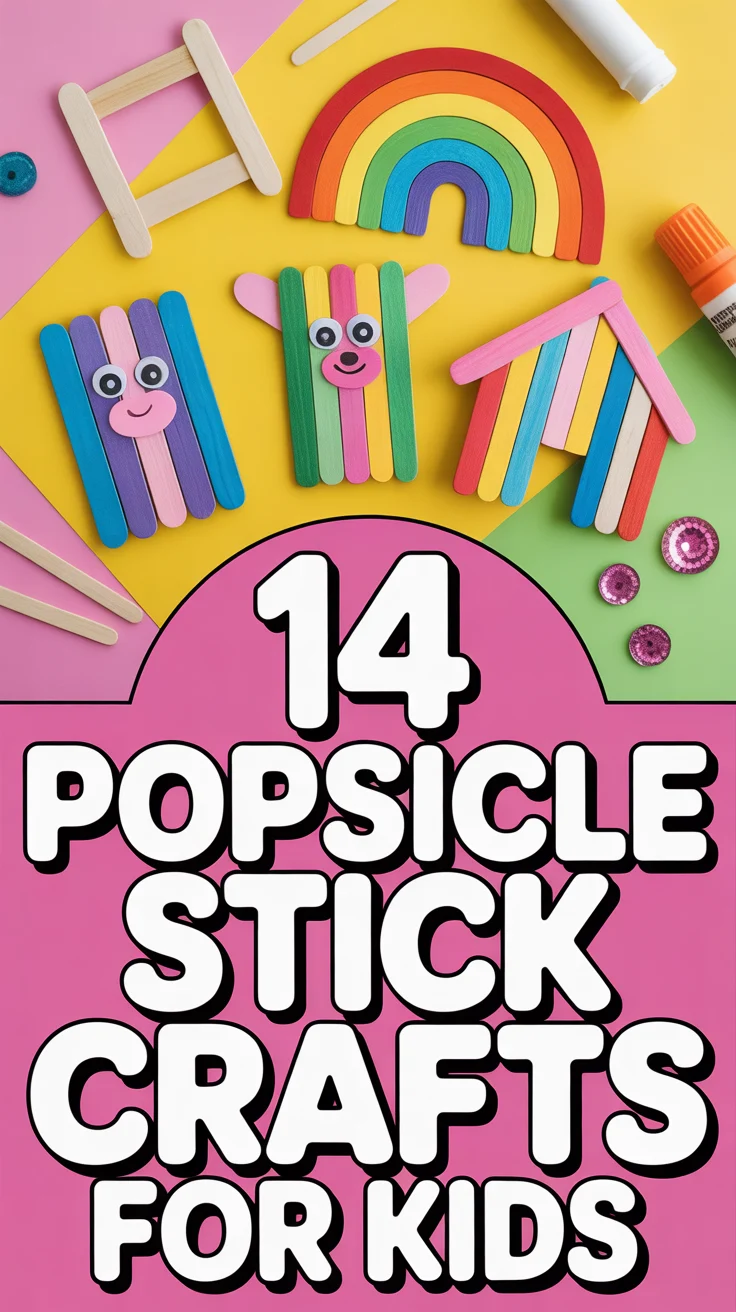 🧒 14 Popsicle Stick Crafts For Kids