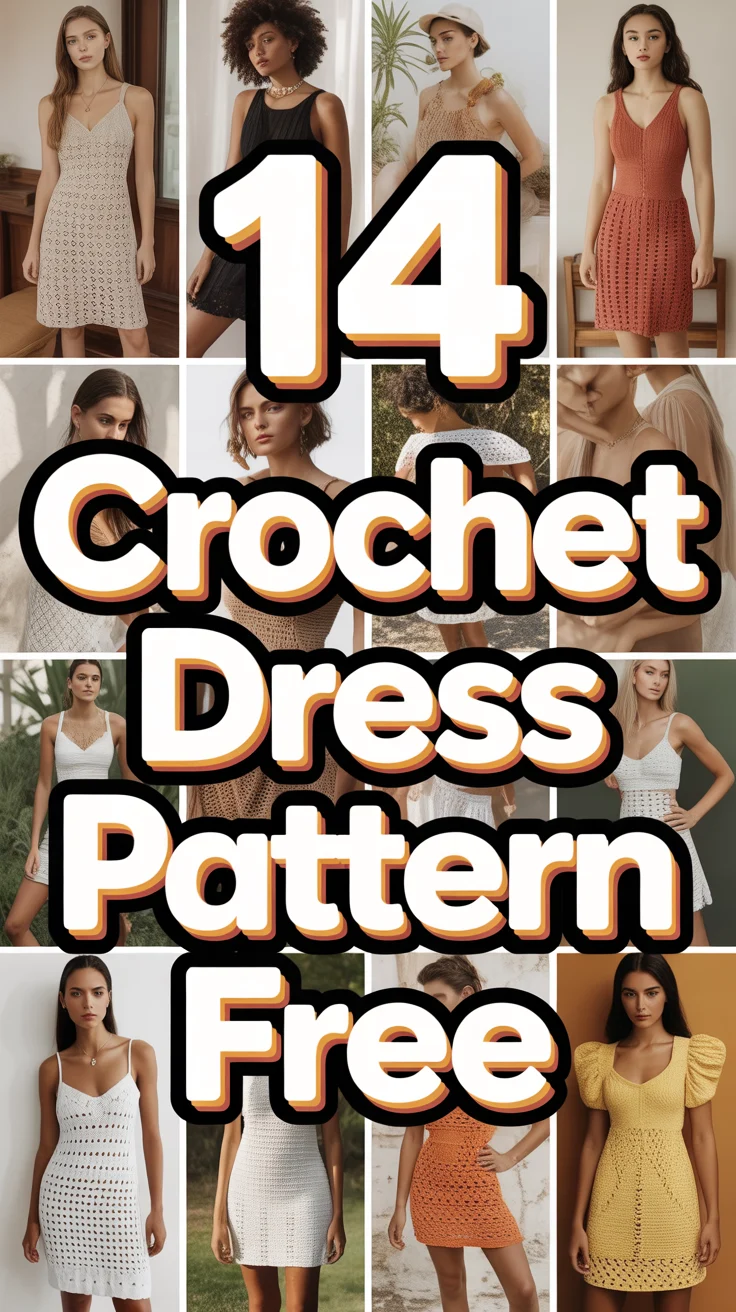 🧶 14 Crochet Dress Pattern Free