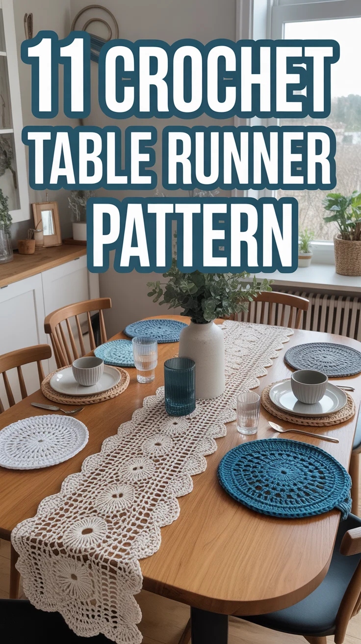 🧶 11 Crochet Table Runner Pattern