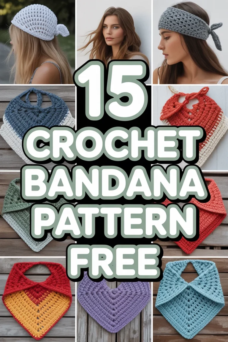 🧶 15 Crochet Bandana Pattern Free