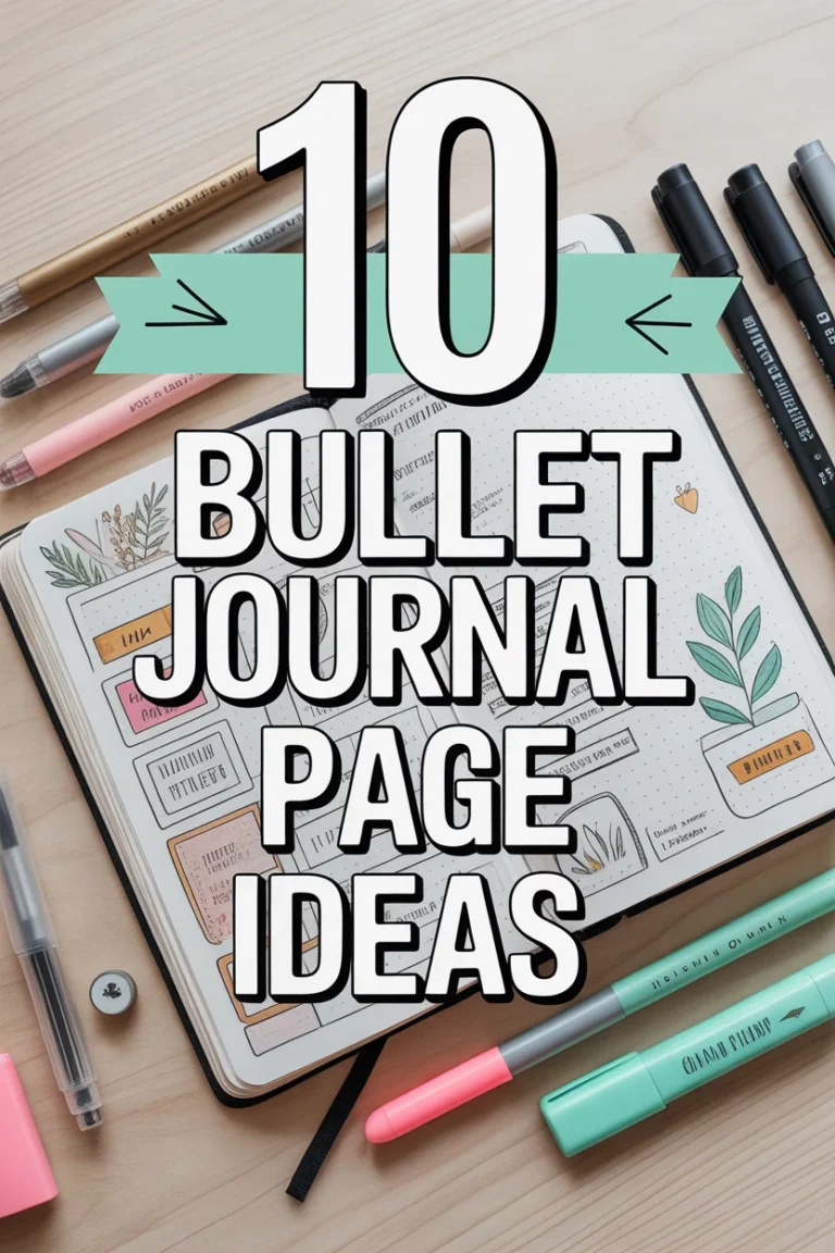 📓 10 Bullet Journal Page Ideas