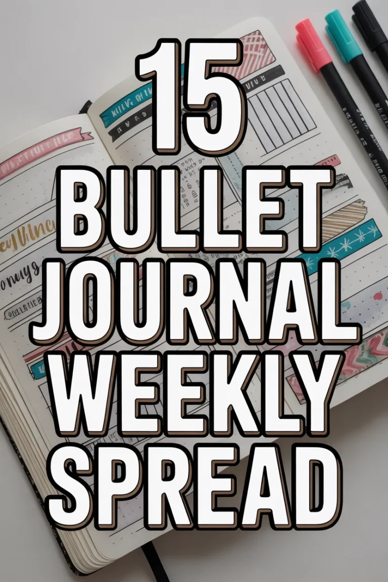 🗓️ 15 Bullet Journal Weekly Spread