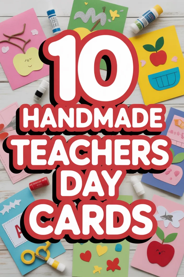 🍎 10 Handmade Teachers Day Cards