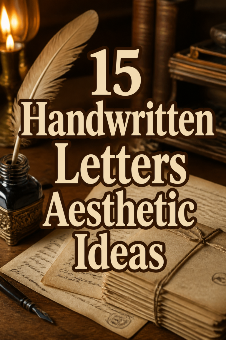 ✍️ 15 Handwritten Letters Aesthetic Ideas